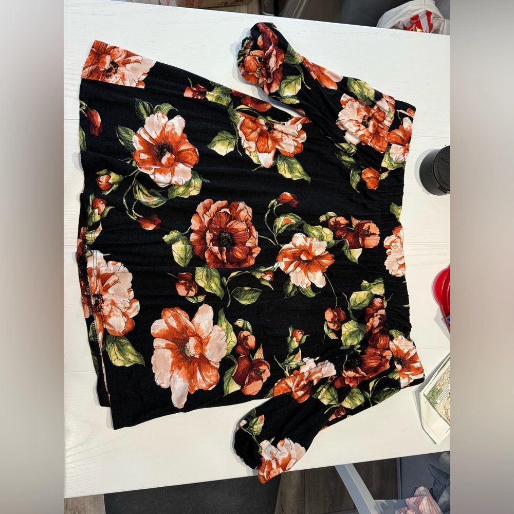 Off the shoulder floral top